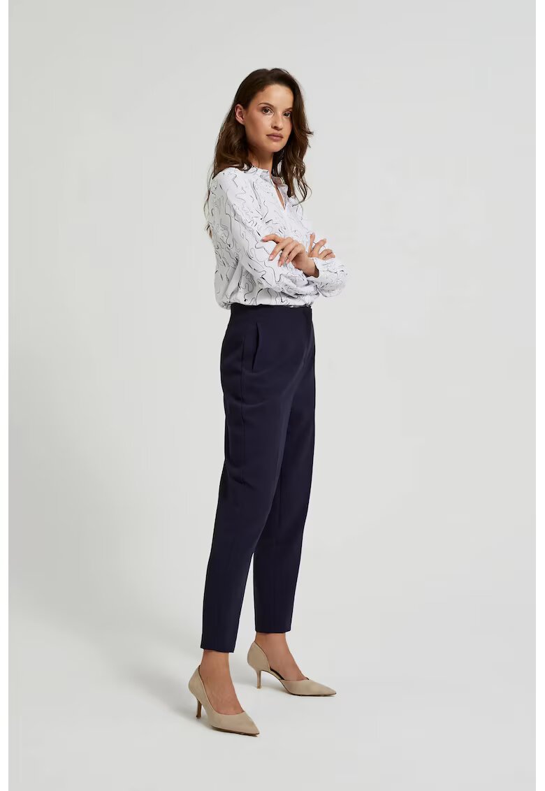 MOODO Pantaloni tigara bleumarin - Bleumarin
