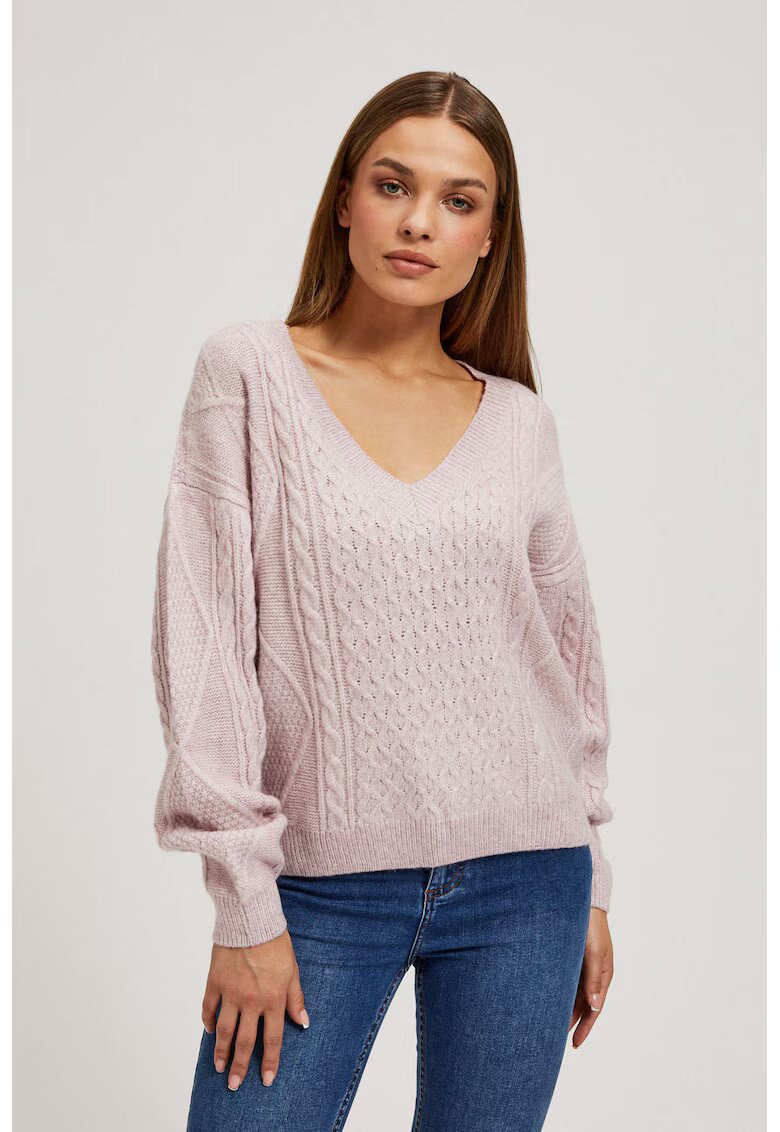 MOODO Pulover roz elegant - Roz