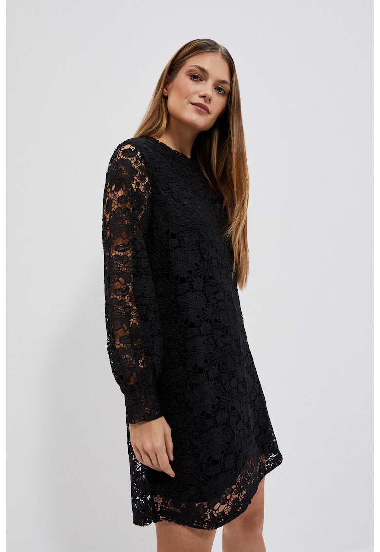 MOODO Rochie cu Dantela - Negru