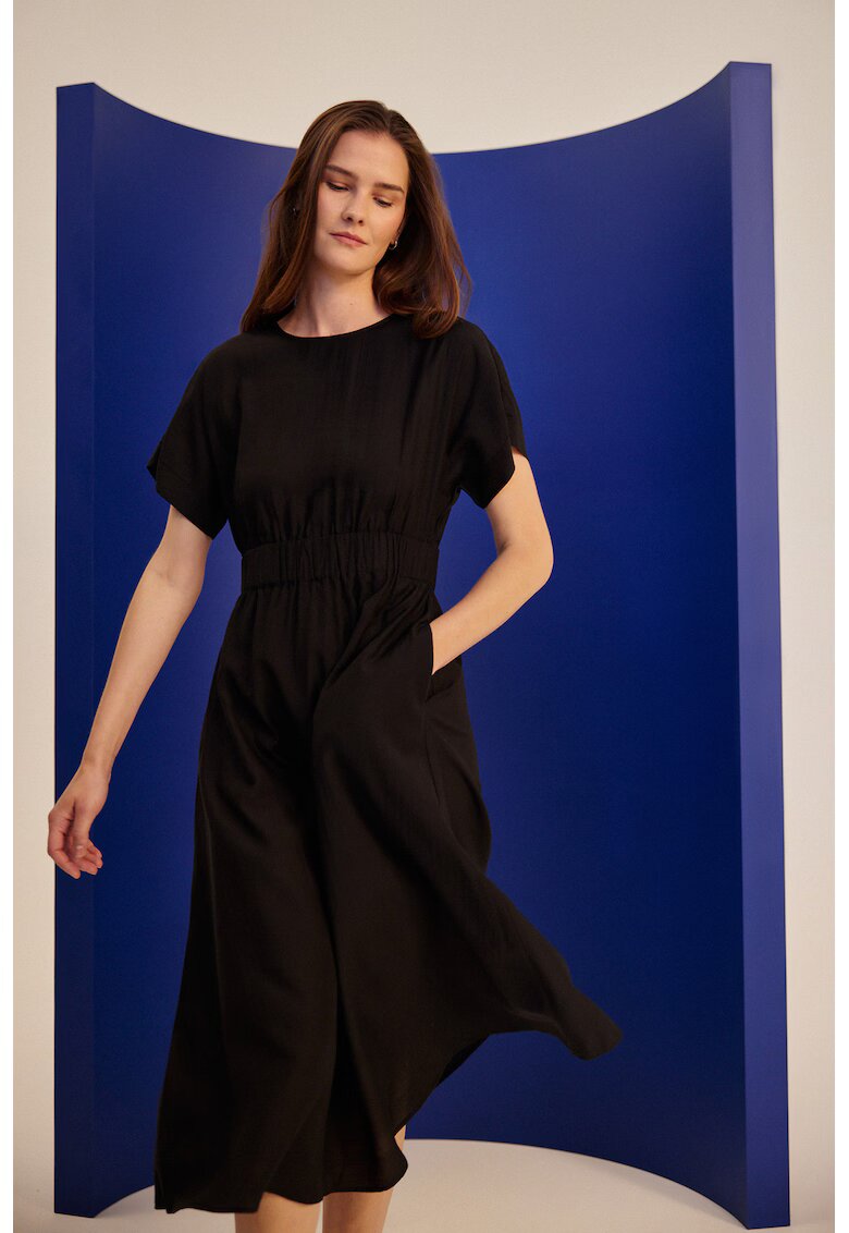 MOODO Rochie eleganta midi neagra - Negru