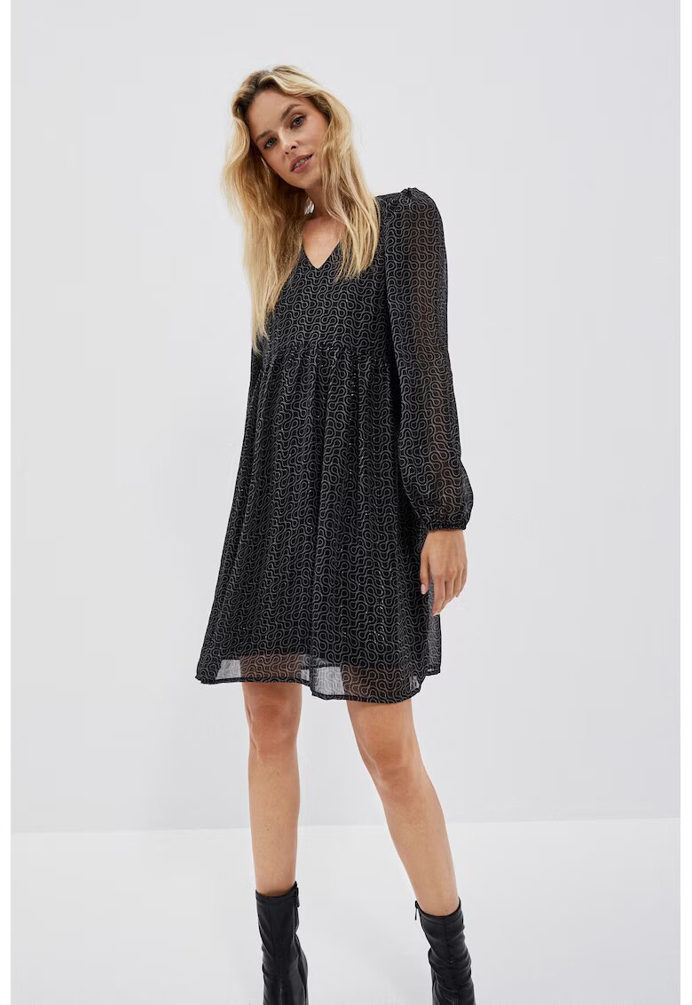 MOODO Rochie imprimeu negru - 69845 - Negru