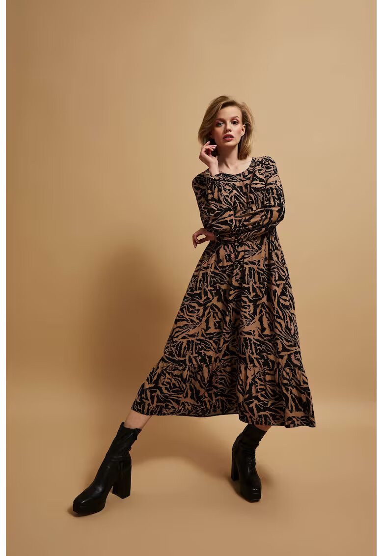 MOODO Rochie midi cu model - Bej