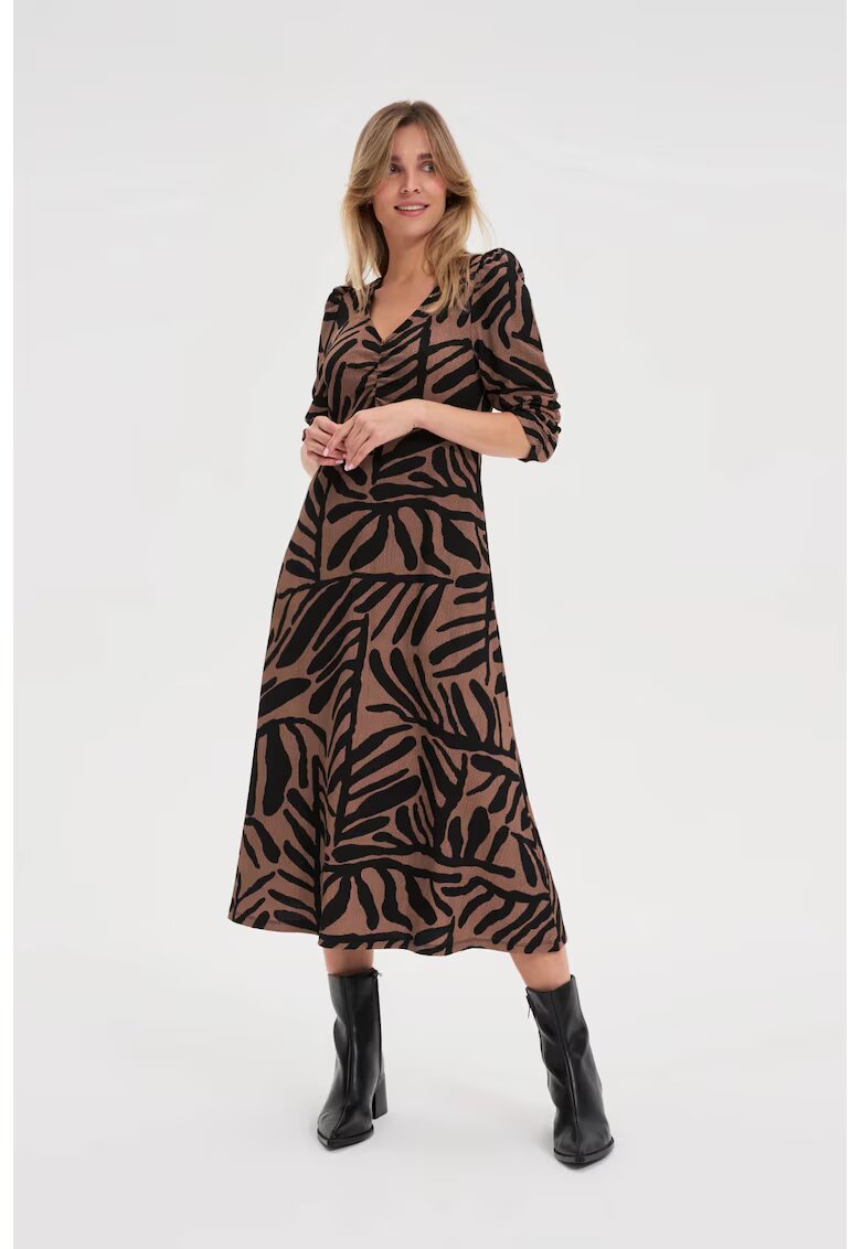 MOODO Rochie midi maro - Coffee
