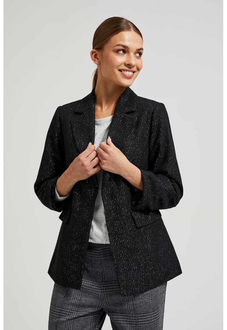 MOODO Sacou negru cu maneci 3/4 - Negru