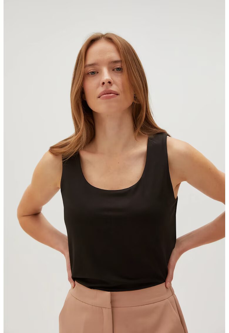 MOODO Top Negru Galdit - Negru