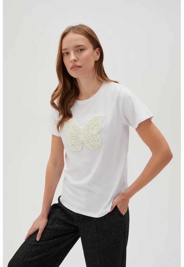 MOODO Tricou alb bumbac