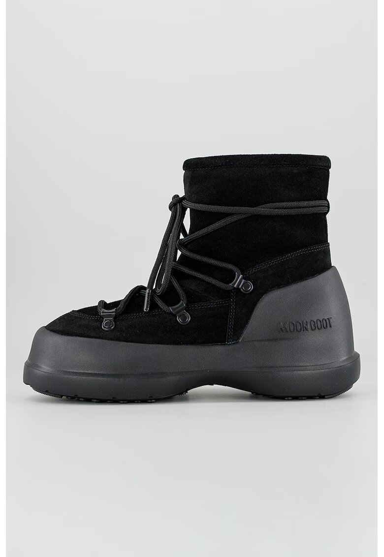 Moon Boot Apreschiuri scurte din piele intoarsa - Negru
