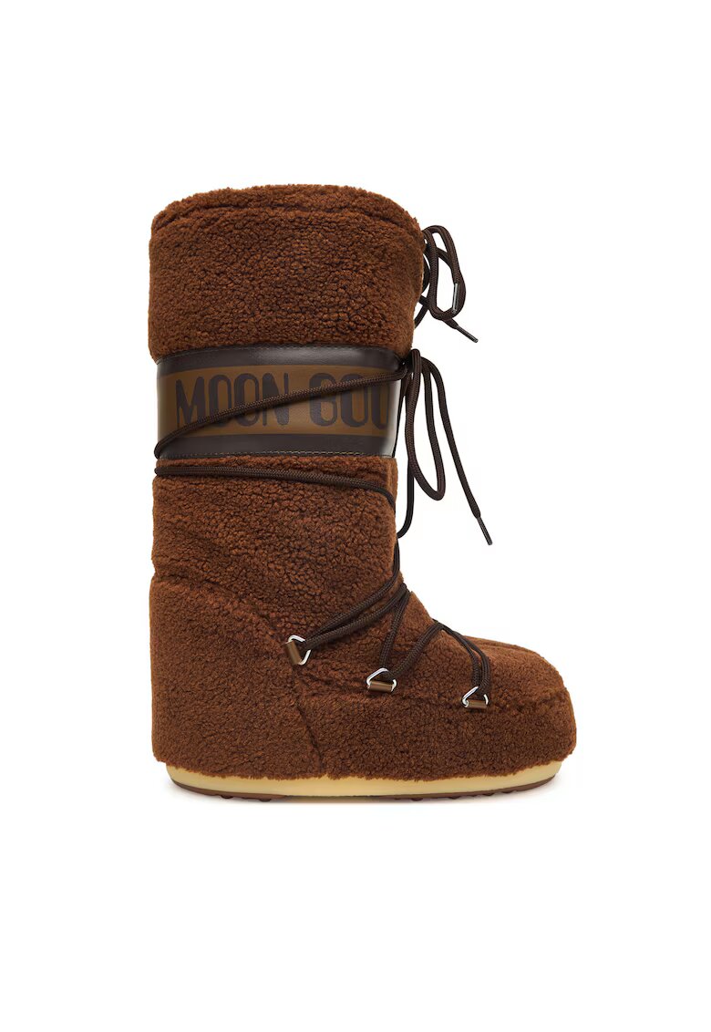 Moon Boot Cizme lungi copii - textil - maro