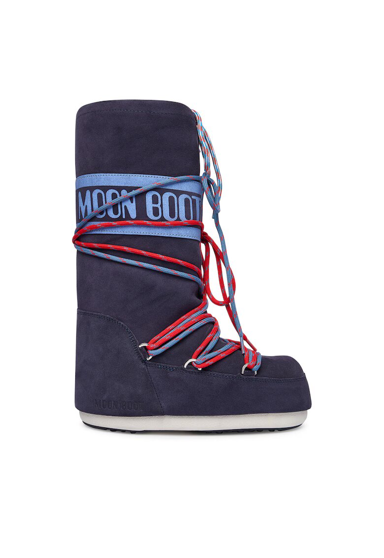 Moon Boot Cizme sport copii - piele naturala - albastru/rosu