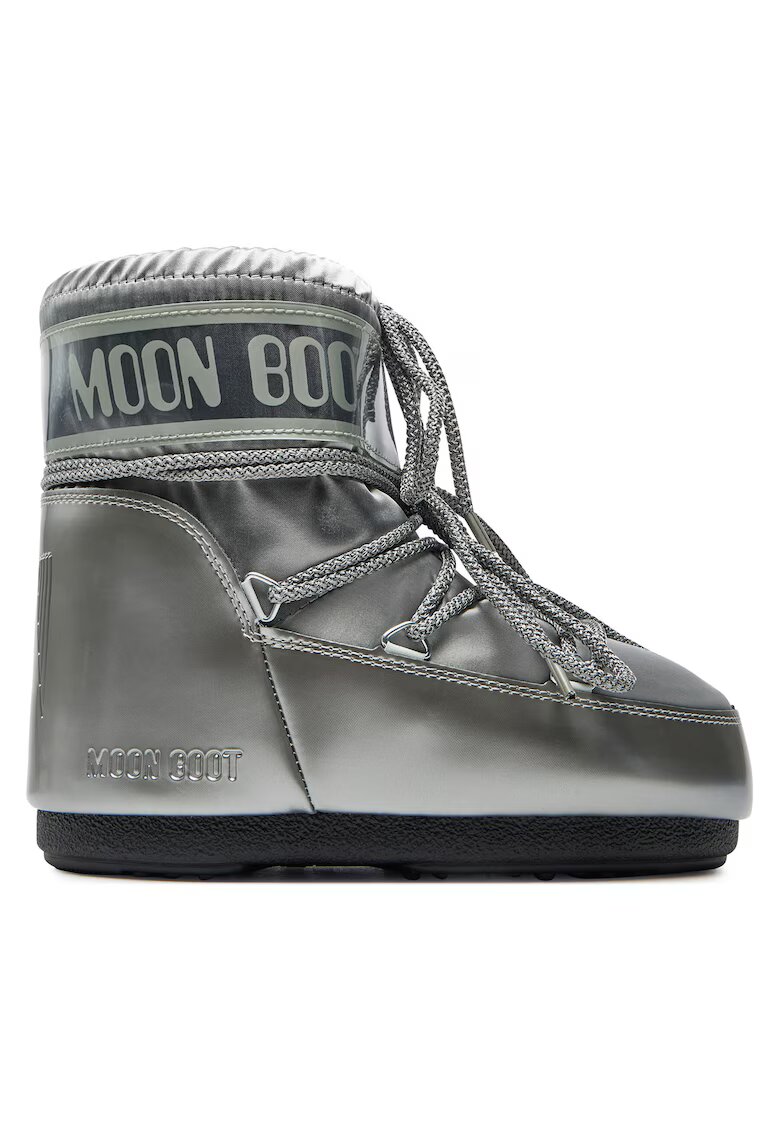 Moon Boot Ghete unisex argintii - piele ecologica