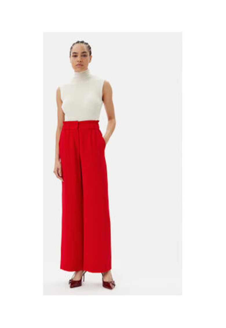 Morgan Pantaloni dama - -242-PBIRD 500 - rosu - poliester