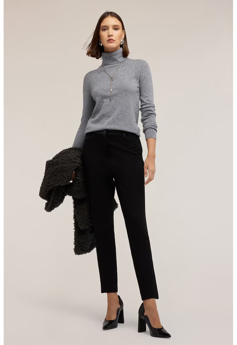 Motivi Pantaloni uni cu croiala conica - Negru
