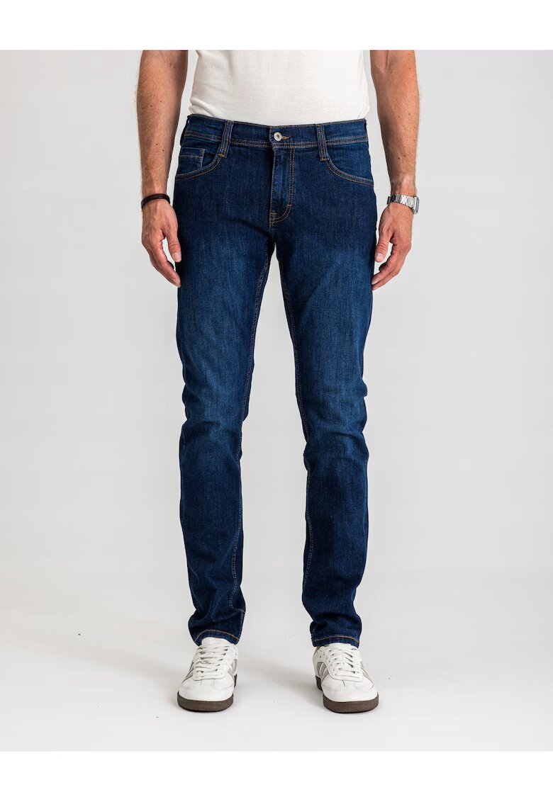 Mustang Blugi Barbati - Oregon Tapered - Talie Joasa - 100% Bumbac - Fermoar - Lungi - 5 Bunzuare - Albastru - Albastru