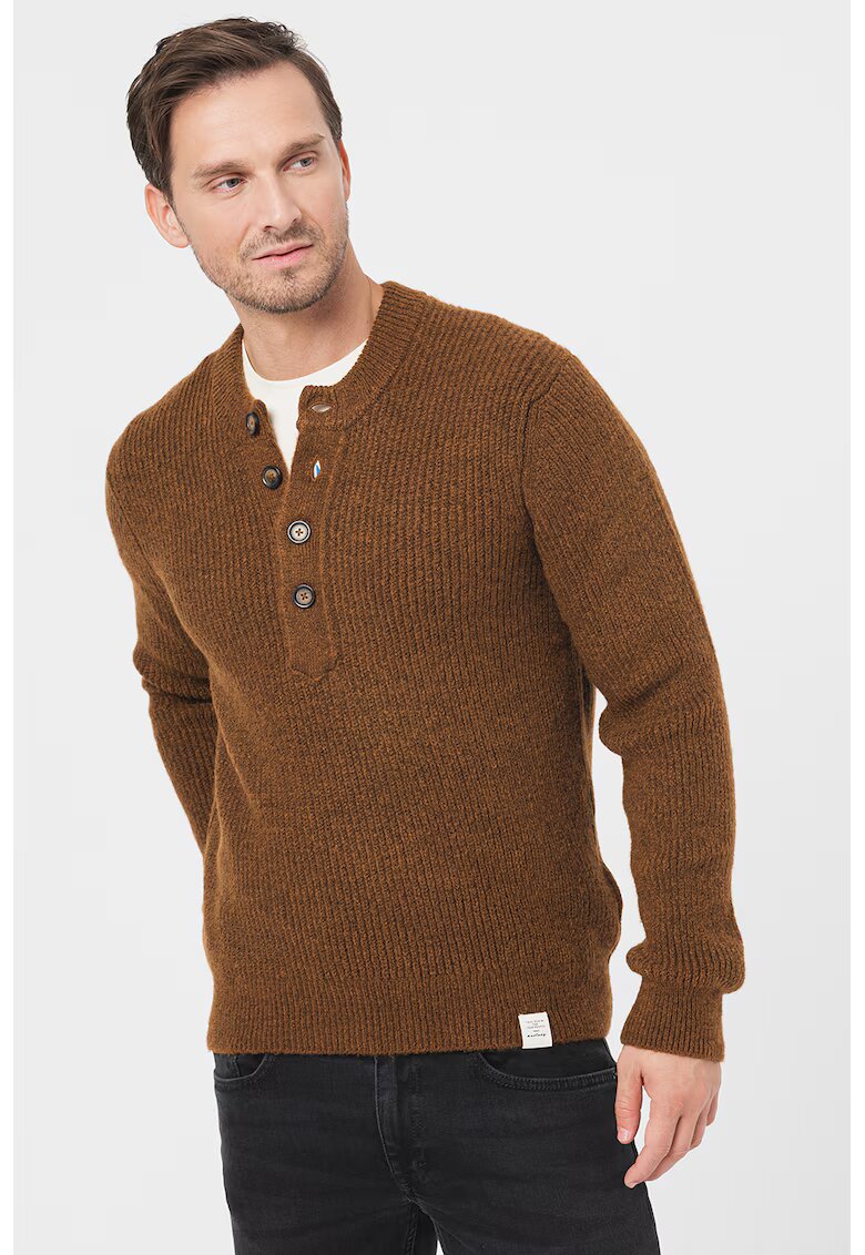 Mustang Pulover tricotat cu decolteu henley Emil - Maro