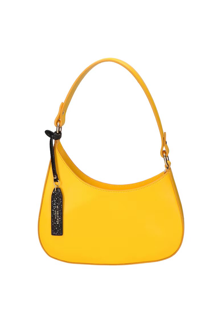 My Best Bags Geanta de piele cu bareta de umar - Galben