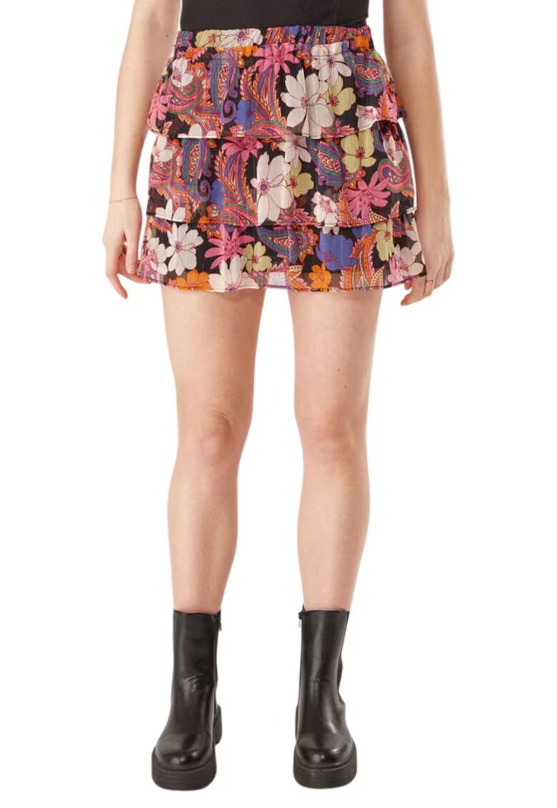 Naf Naf Fusta dama volane - neagra - pentru femei -
