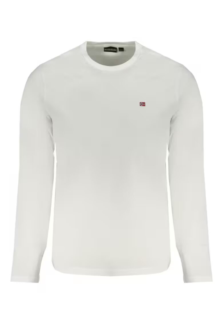 Napapijri Bluza barbati - cu logo brodat - Regular fit - - Alb