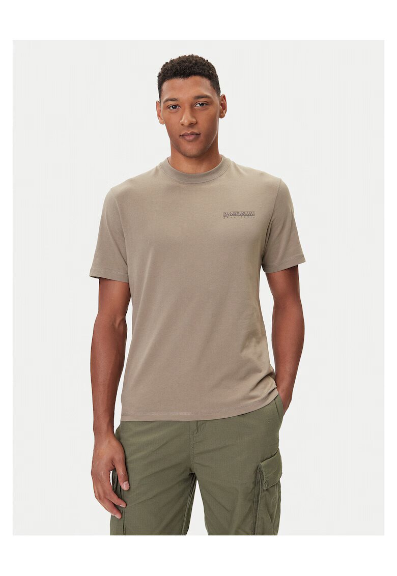 Napapijri Tricou barbatesc maro - bumbac
