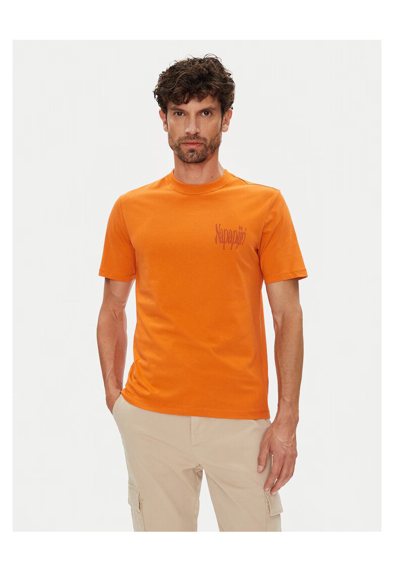Napapijri Tricou barbatesc portocaliu - bumbac -