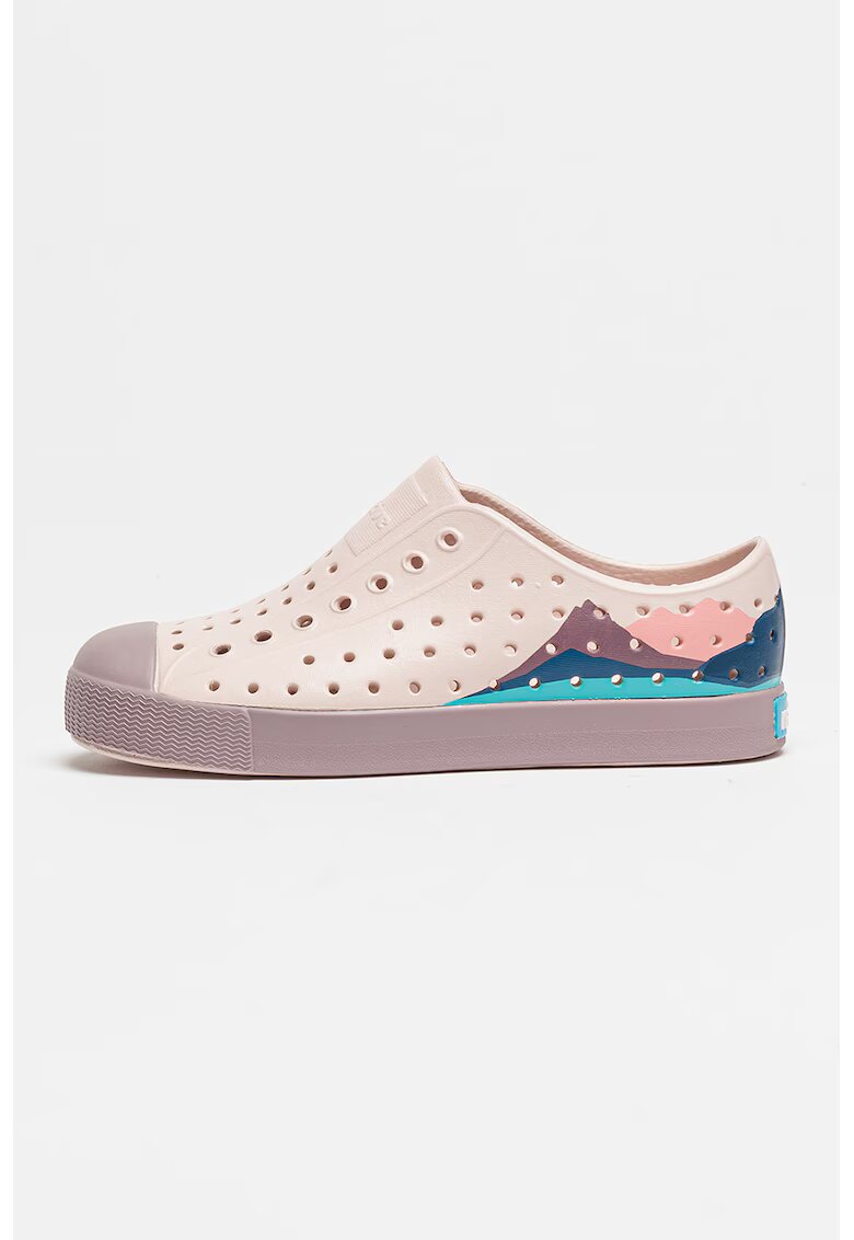 Native Tenisi slip-on cu varf intarit Jefferson Block - Violet prafuit/Roz pal