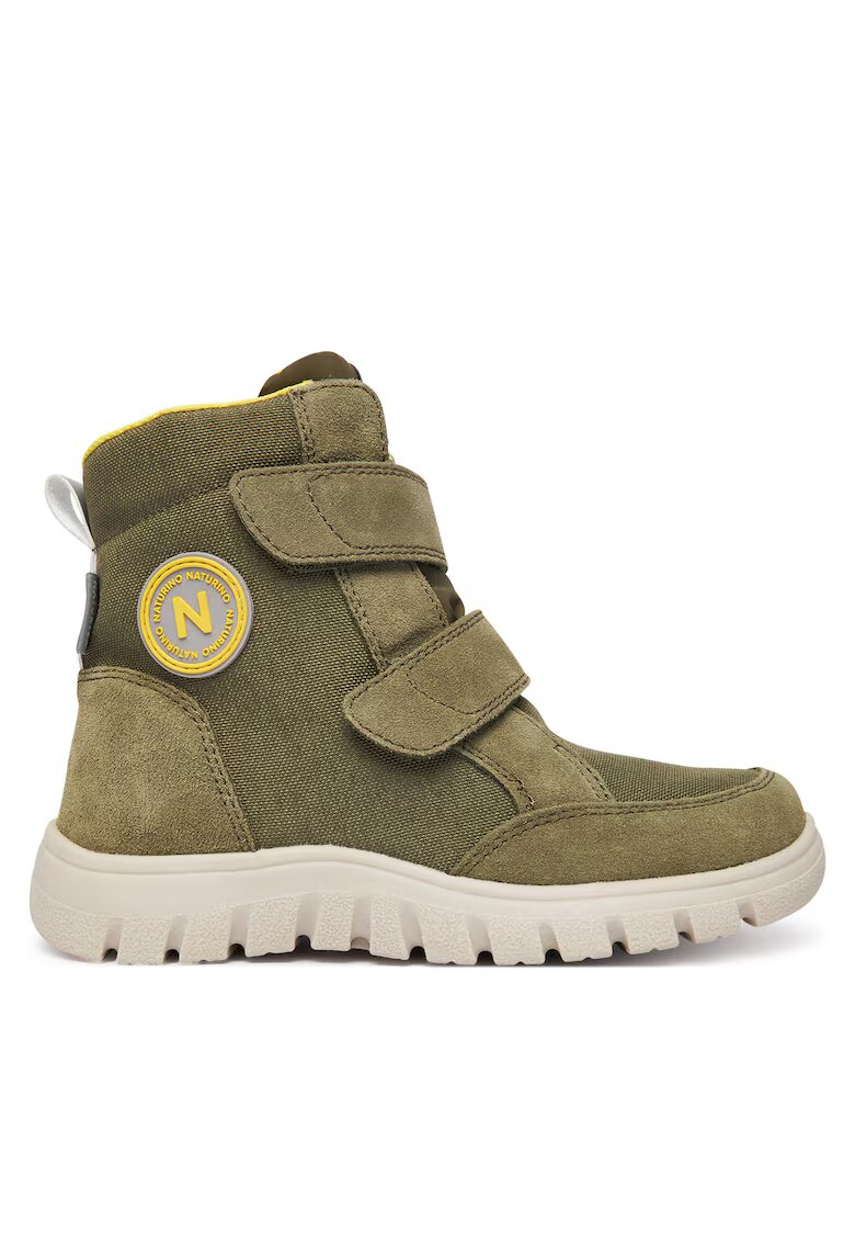 Naturino Cizme de zapada copii - Militare-Grey-Yellow - impermeabile - captuseala calduroasa -