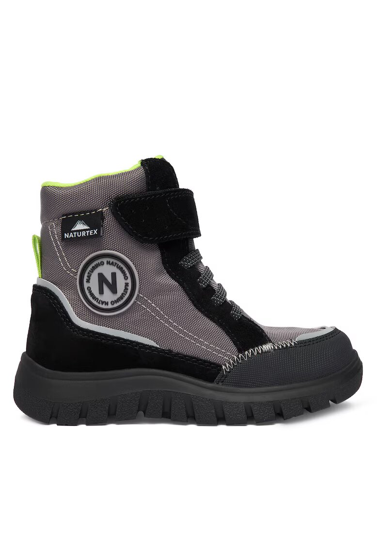 Naturino Ghete sport baieti - piele naturala - negru/gri