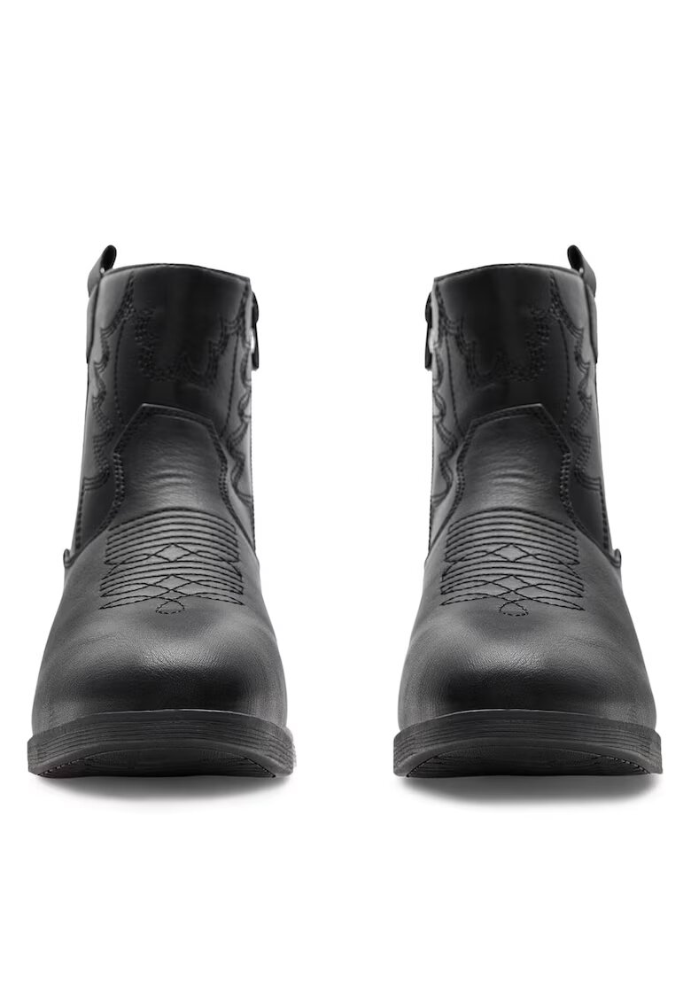 Nelli Blu Botine fete - sintetic - negru