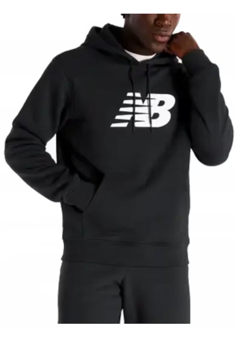 New Balance Hanorac barbati regular fit - cu gluga - negru - bumbac