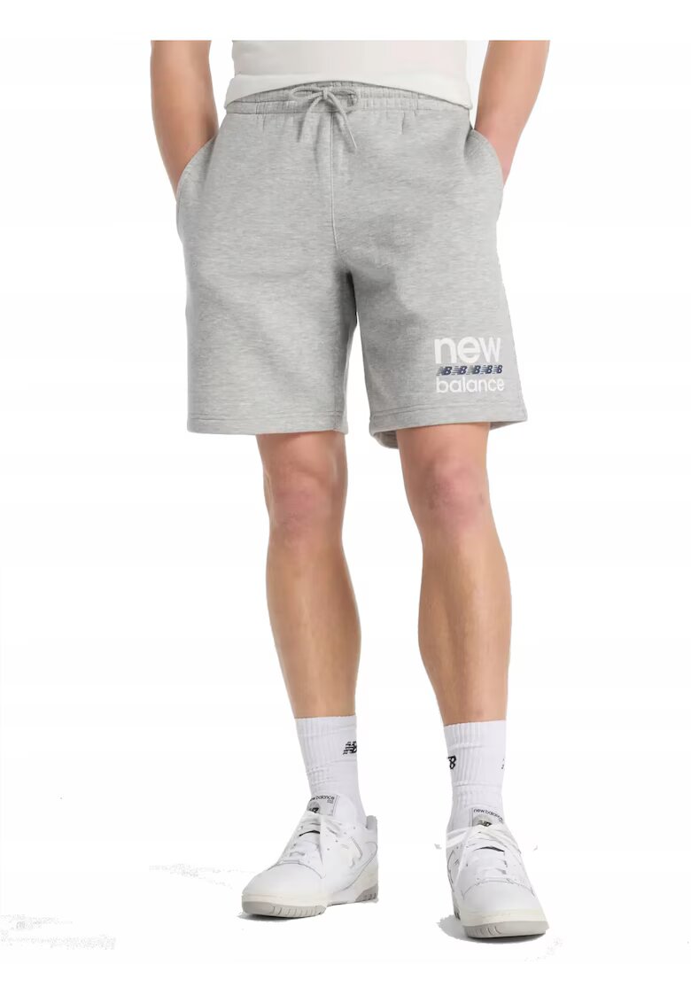 New Balance Pantaloni scurti uni - cu imprimeu logo - Gri