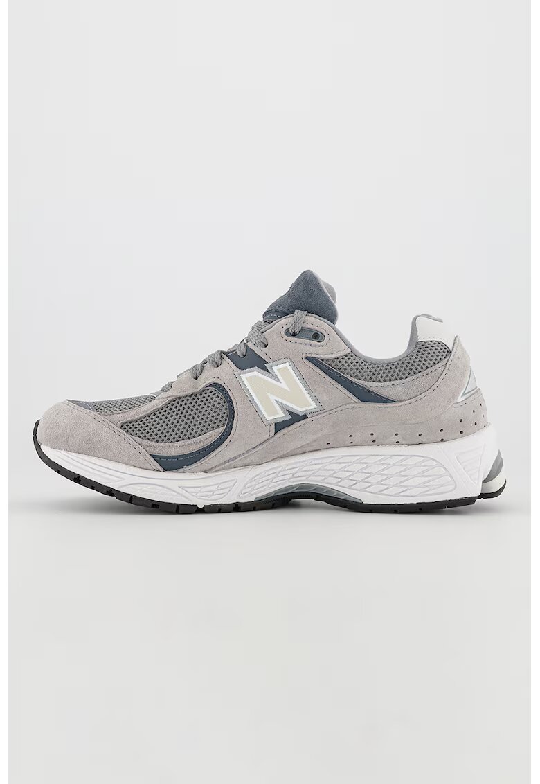 New Balance Pantofi sport 2002 R cu garnituri din piele intoarsa - Gri deschis | Gri