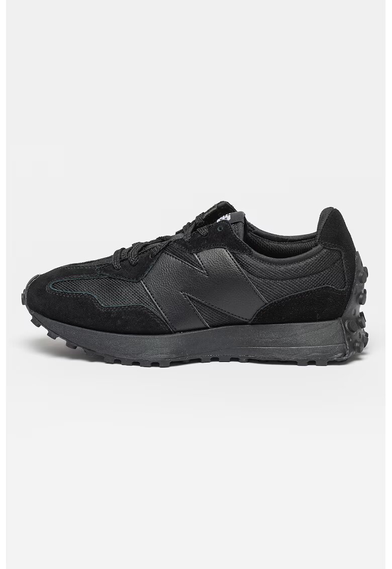 New Balance Pantofi sport 327 unisex cu garnituri de piele - Negru