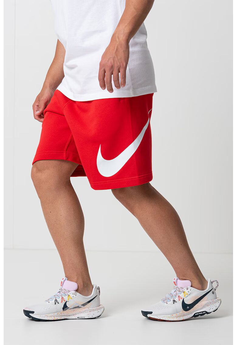 Nike Bermude cu snur de ajustare si buzunare - Rosu/Alb