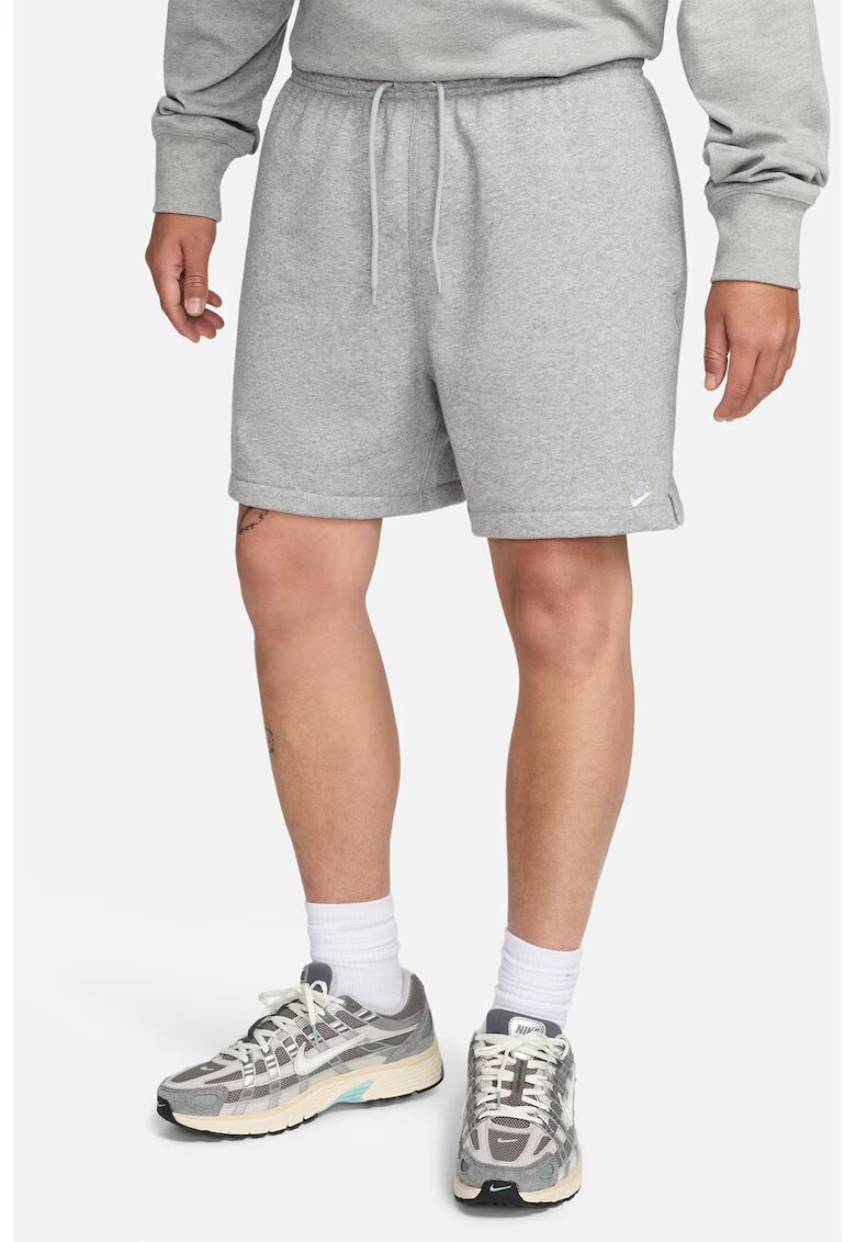 Nike Bermude cu snur si buzunare - Gri melange