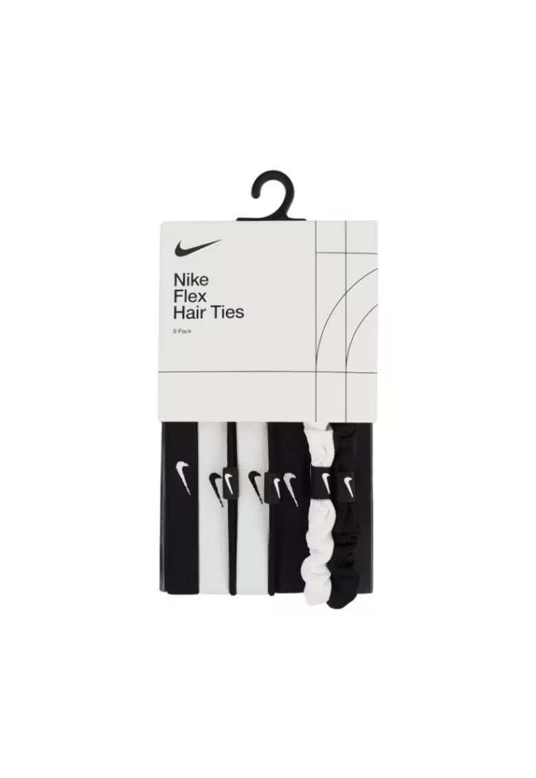 Nike Elastice de par alb si negru - 8 bucati