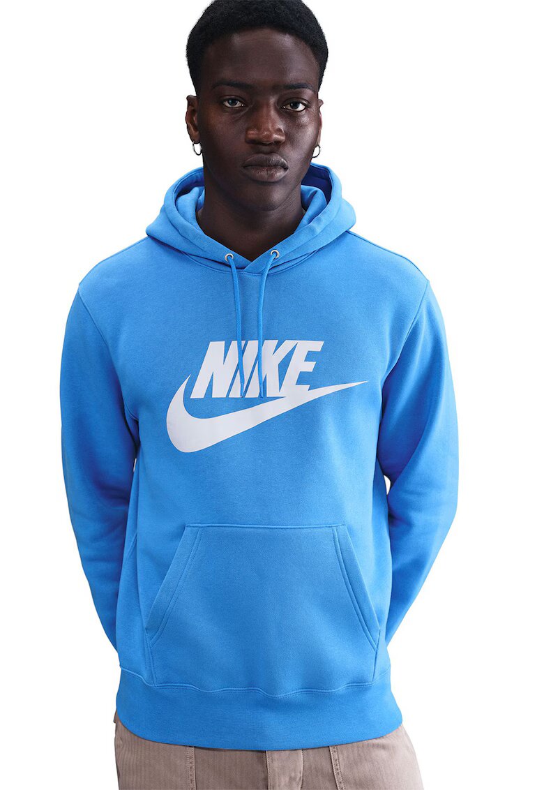 Nike Hanorac cu logo frontal Club - Alb/Albastru glaciar