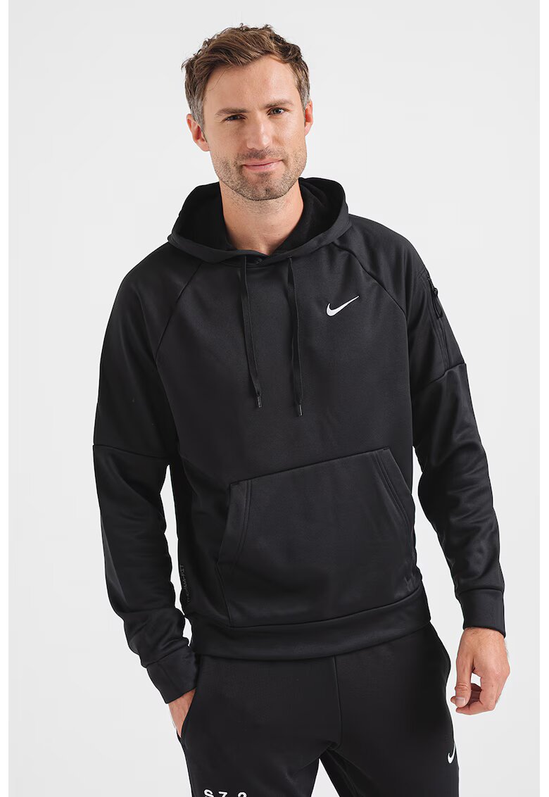 Nike Hanorac cu maneci raglan - pentru fitness Therma - Negru