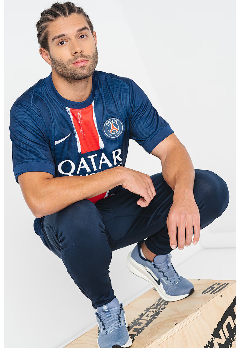 Nike Pantaloni conici cu Dri-FIT pentru fotbal - Alb/Bleumarin