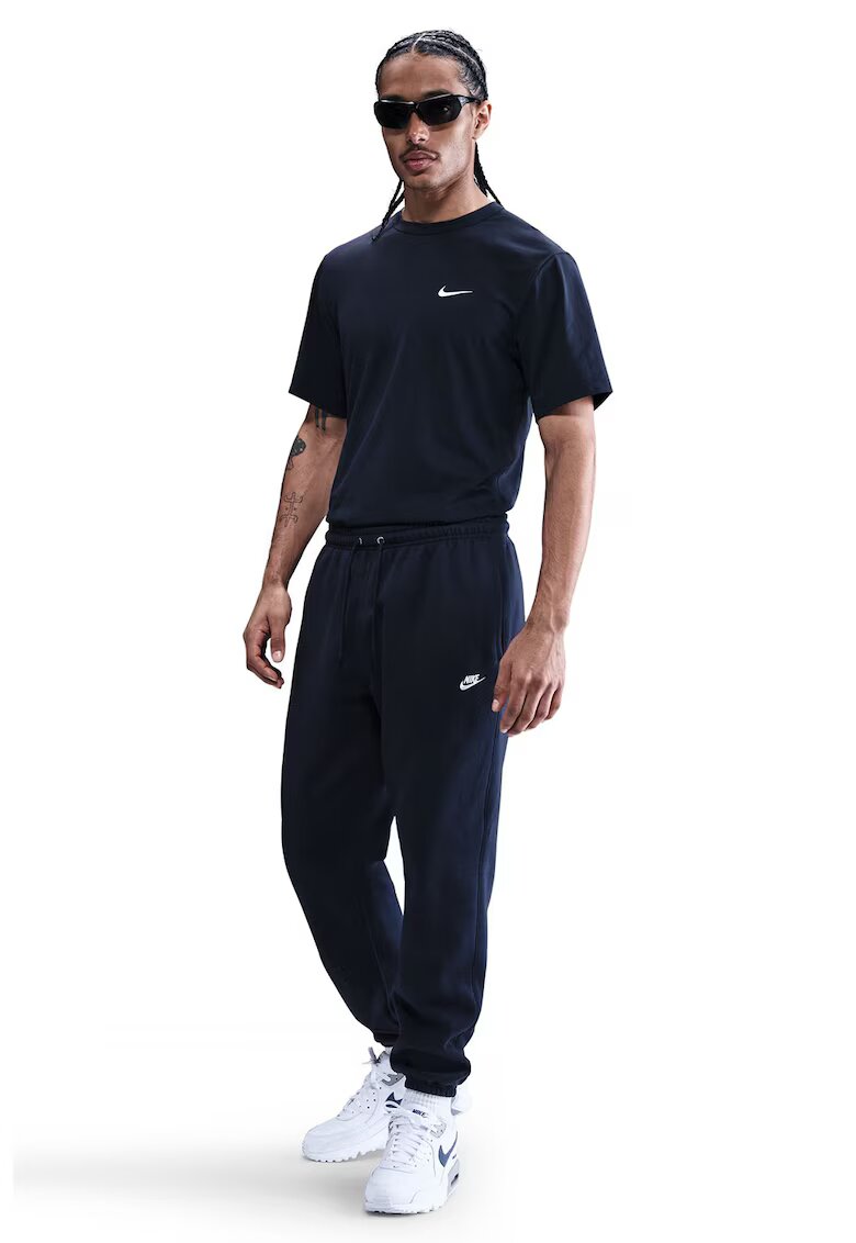 Nike Pantaloni de trening cu buzunare laterale - snur - model uni - Bleumarin