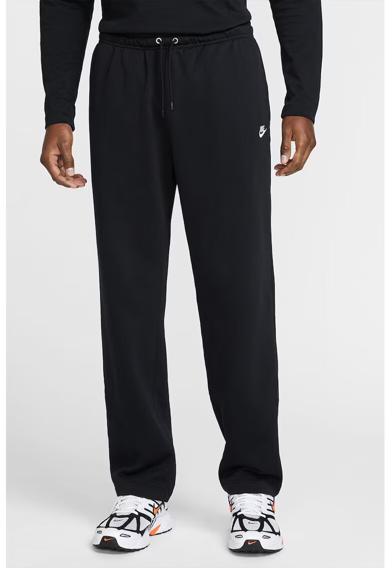 Nike Pantaloni de trening cu snur si buzunare laterale - Alb/Negru