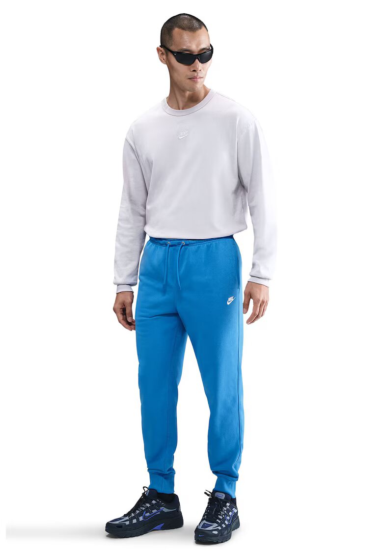 Nike Pantaloni de trening din amestec de bumbac cu logo - Albastru royal