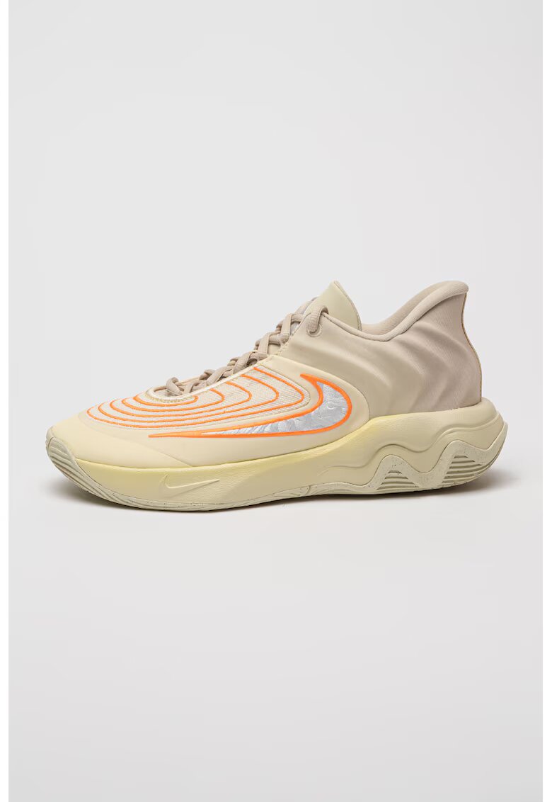 Nike Pantofi Giannis Immortality 4 cu logo contrastant - pentru baschet - Portocaliu neon/Crem