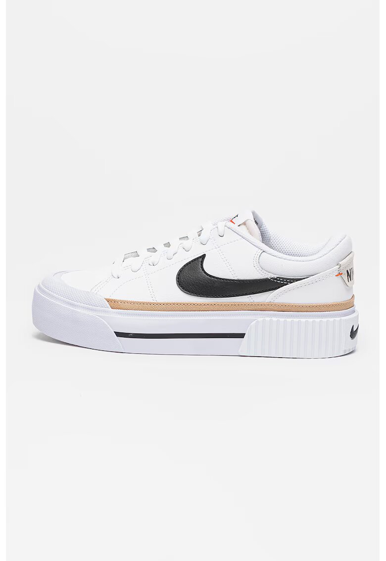Nike Pantofi sport Court Legacy din piele si piele ecologica - Alb