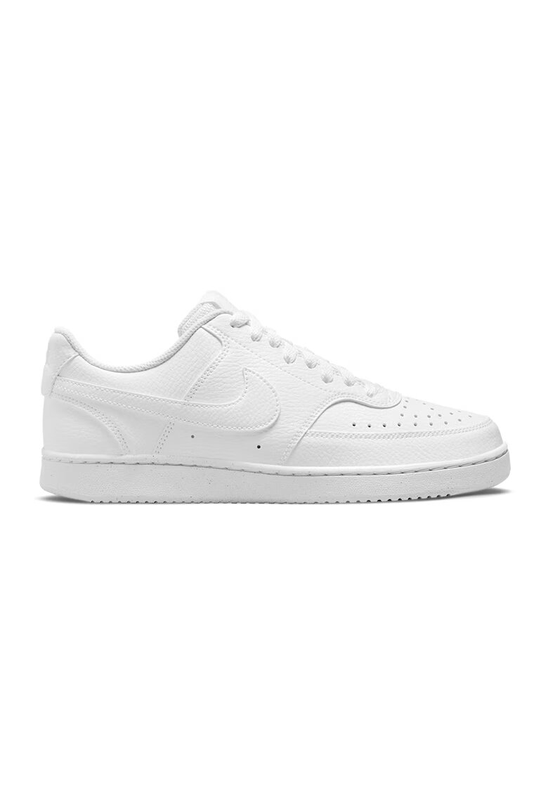 Nike Pantofi sport Court Vision Low Next Nature din piele ecologica - Alb optic