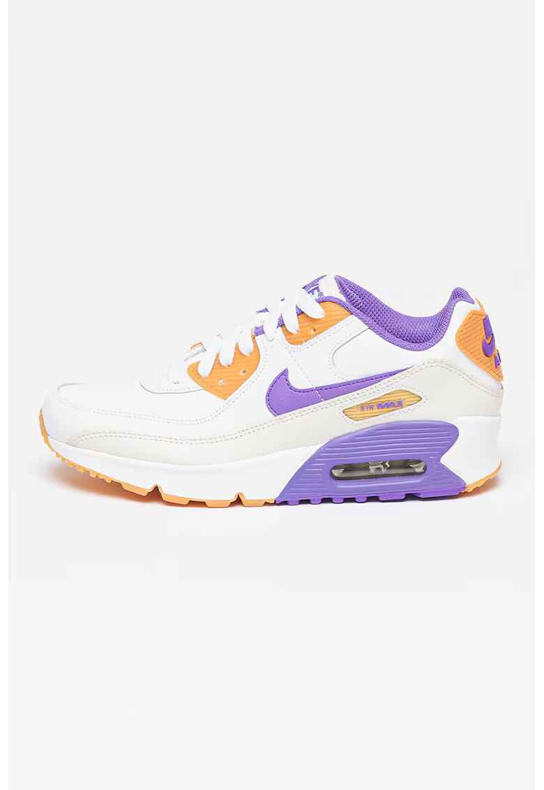 Nike Pantofi sport cu garnituri de piele Air Max 90 - Alb/Ametist