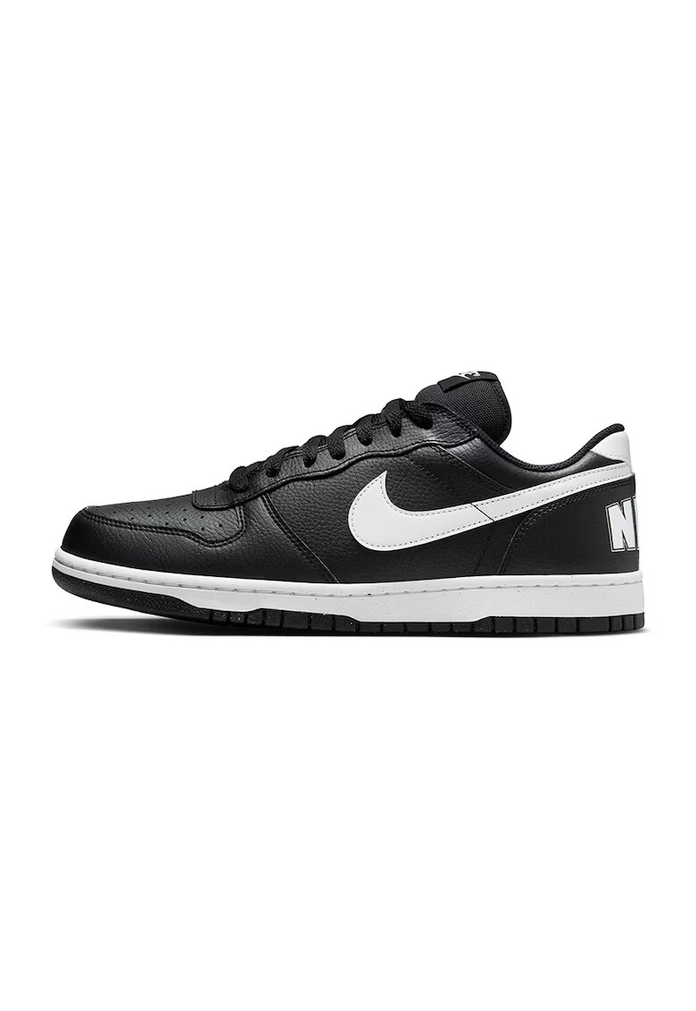 Nike Pantofi sport de piele cu garnituri de piele ecologica - Alb/Negru