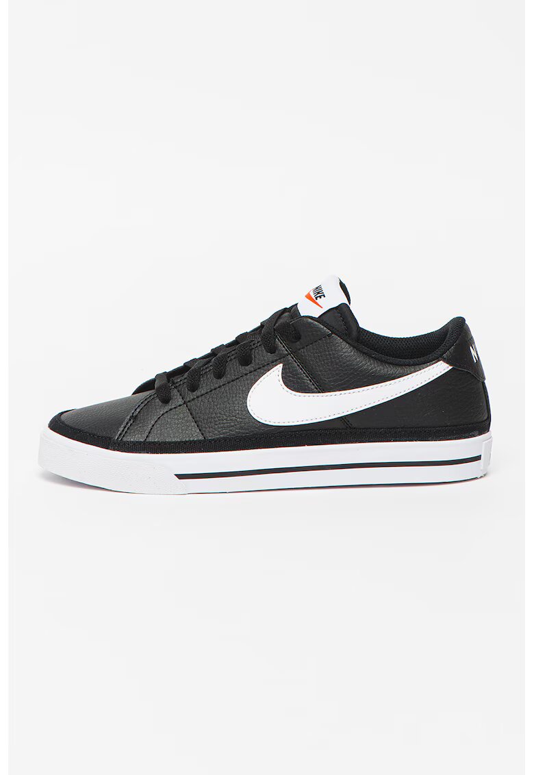 Nike Pantofi sport de piele ecologica cu imprimeu logo Court Legacy - Alb/Negru
