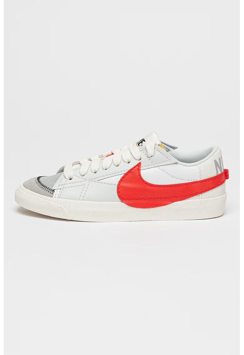 Nike Pantofi sport din piele cu logo Blazer Low '77 L - Rosu/Alb/Gri