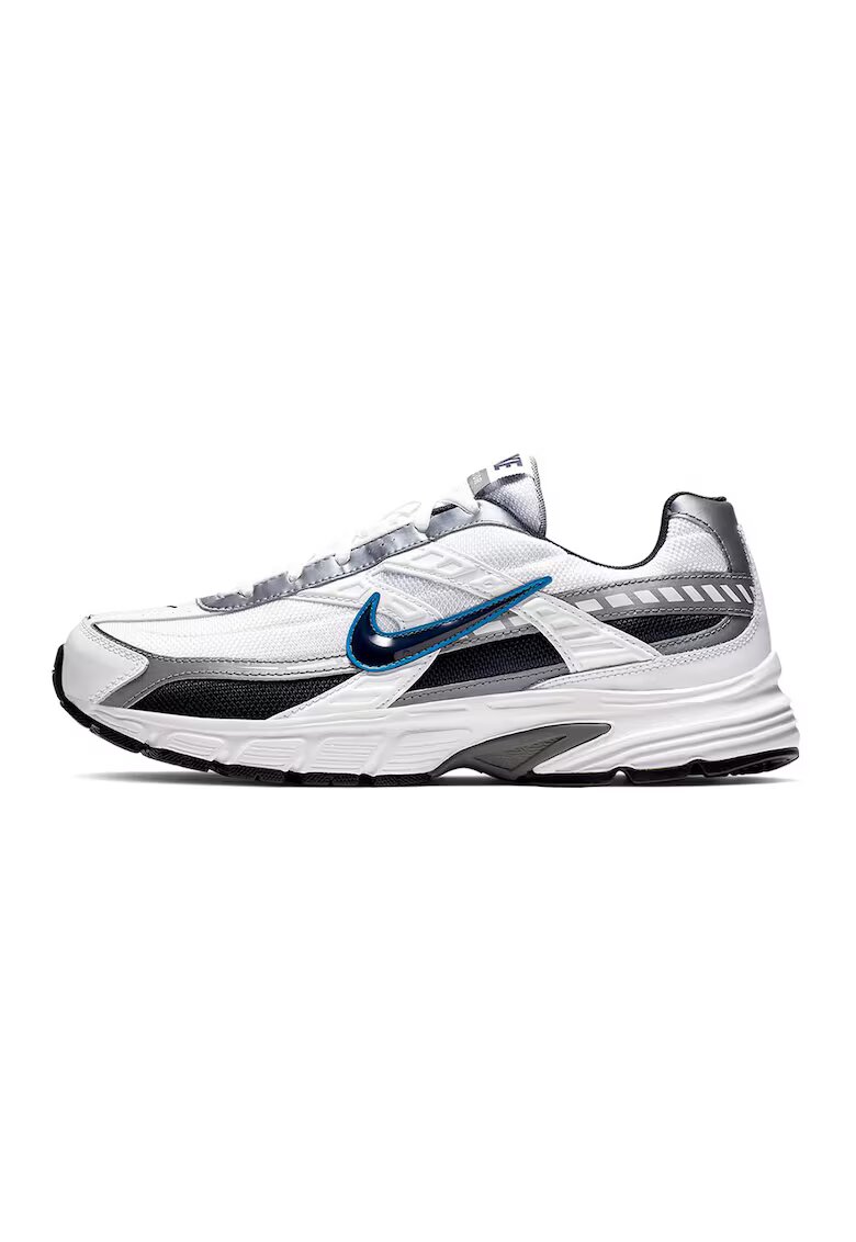 Nike Pantofi sport Initiator de piele si material textil - Alb/Negru/Argintiu