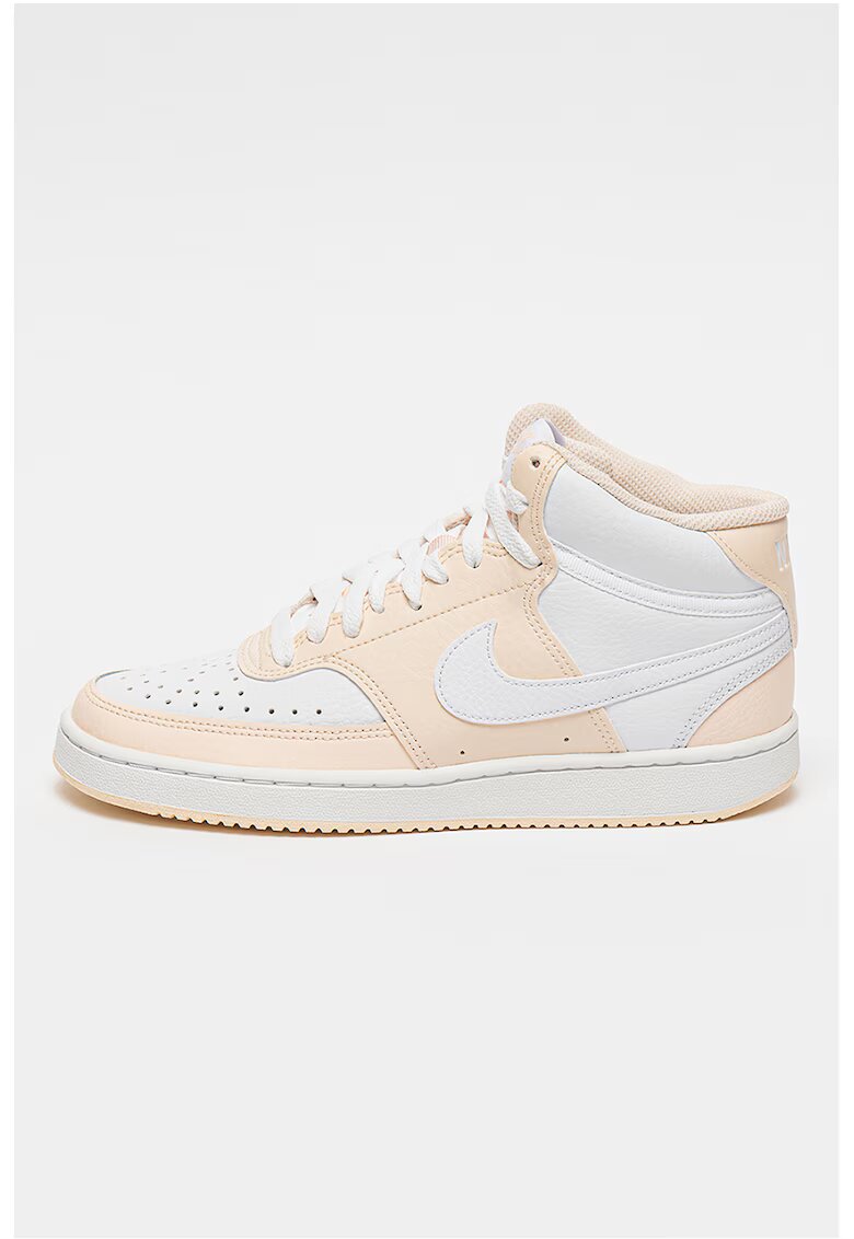 Nike Pantofi sport mid-cut Court Vision - Portocaliu deschis/Alb optic