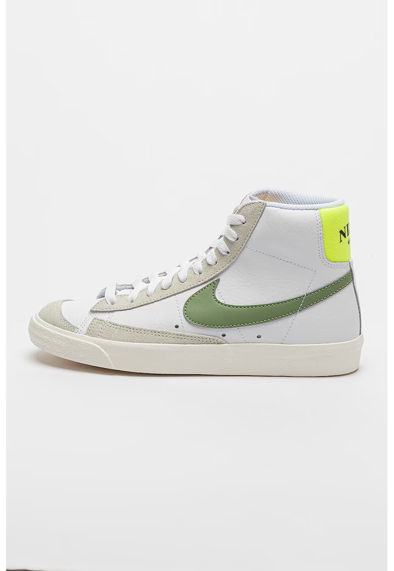 Nike Pantofi sport mid-high de piele Blazer Mid '77 - Alb/Verde